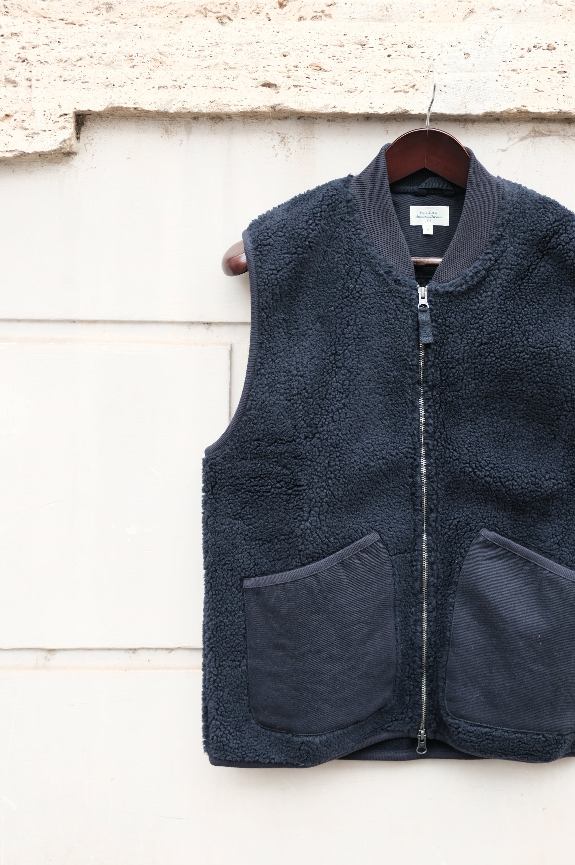 Hartford Sherpa Vest Navy