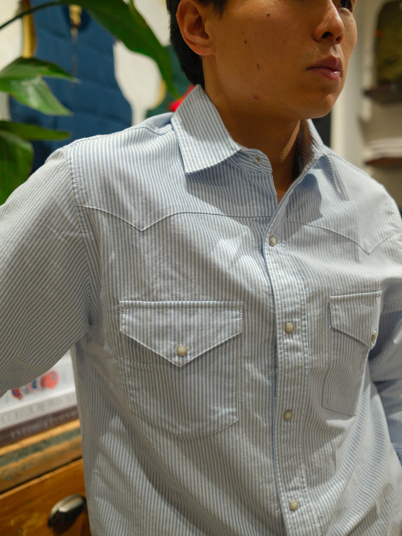 Chesapeake's Western Oxford Shirt Flagstaff Striped Sky