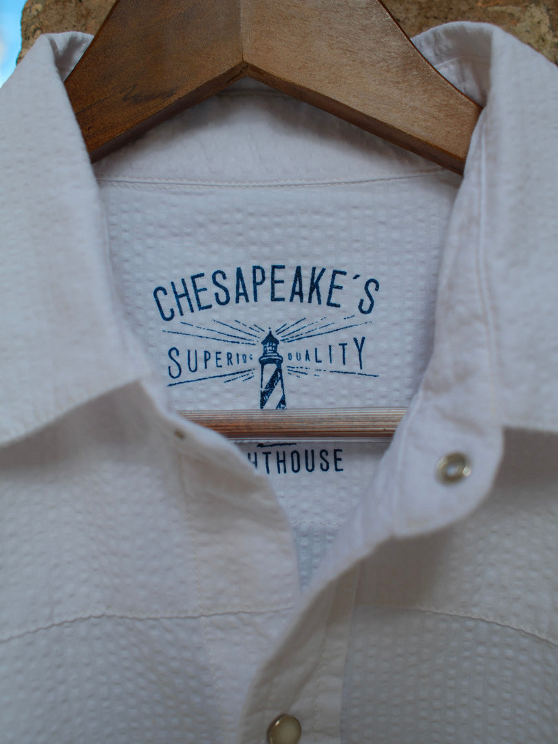Chesapeake's Western Seersucker Shirt Flagstaff Bianco