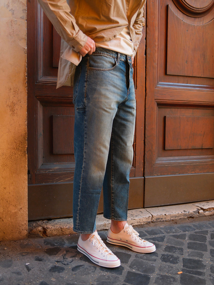 Bonheur Pantalone Denim Over Osaka L./125 Sabbiato