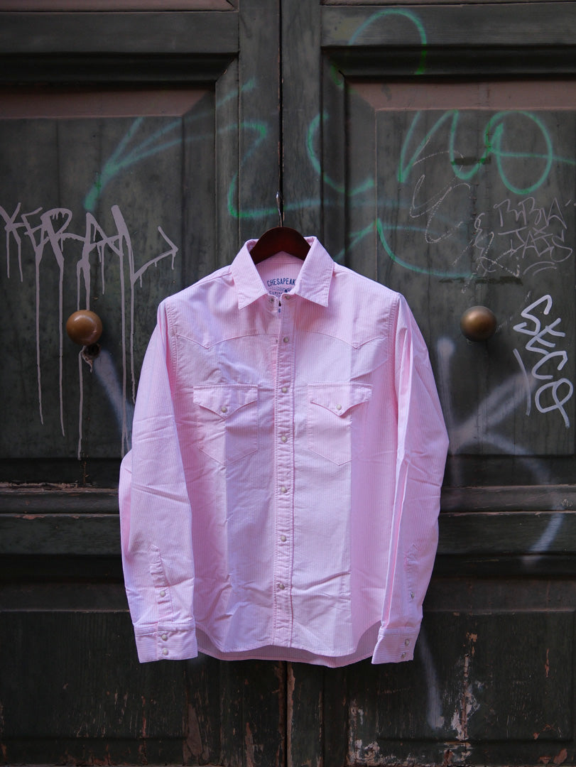Chesapeake's Western Oxford Shirt Flagstaff Striped Pink