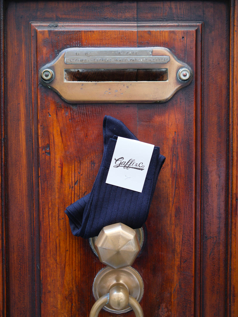 Gaffi & Co. Calza Filo di Scozia Blu 004