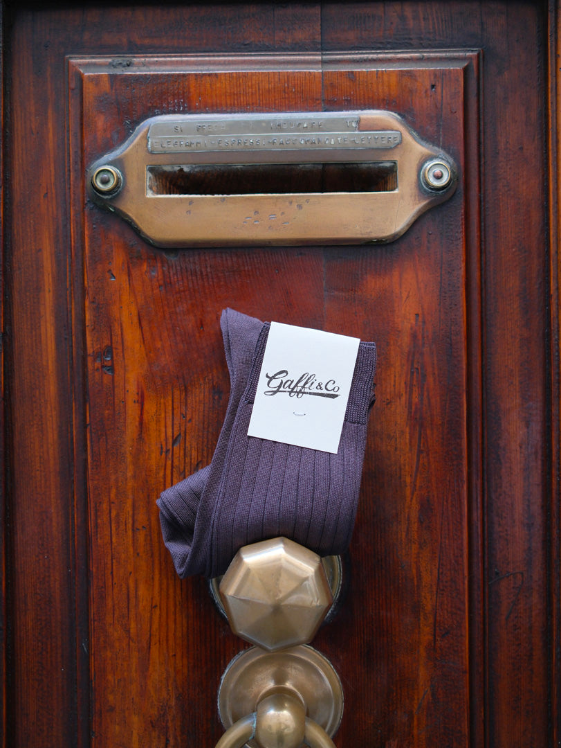 Gaffi & Co. Calza Filo di Scozia Antracite 01