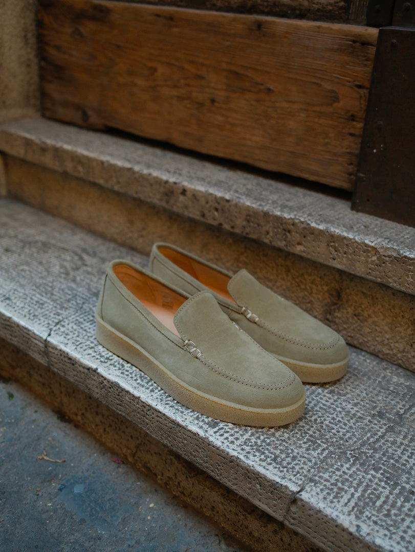 Manebì Suede Traveler Loafers Hamptons Forest