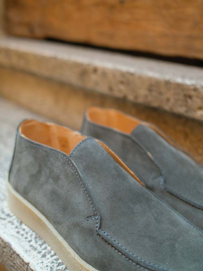 Manebì Old Money Suede Traveler Ankle Boot Hamptons Carbon Grey