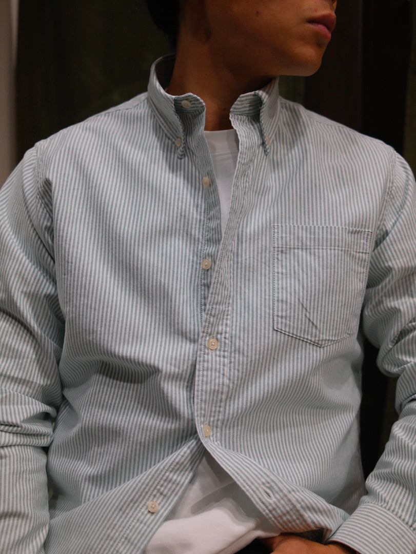Gaffi & Co. Camicia Oxford Riga Verde SH101