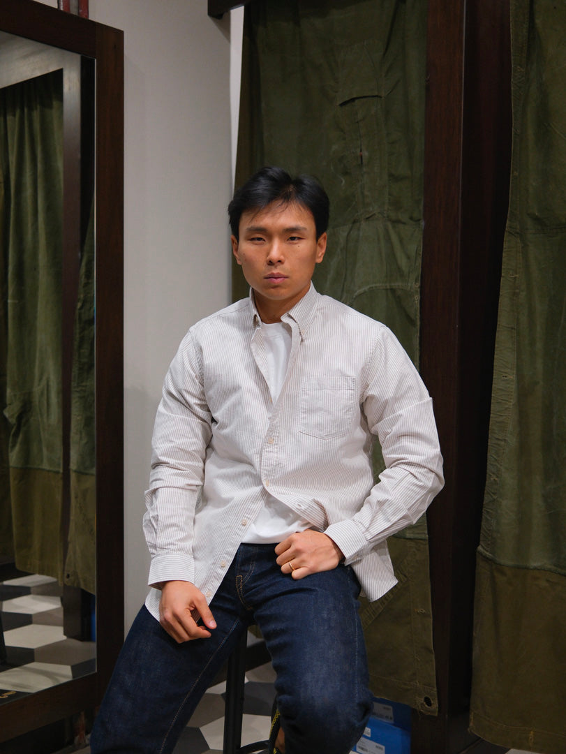 Gaffi & Co. Camicia Oxford Riga Sabbia SH101