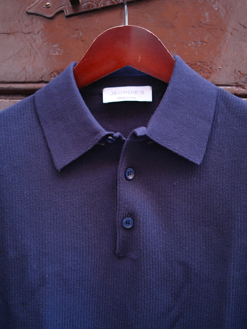 Jeordie's Polo Ice Crepe Sgranata Bleu