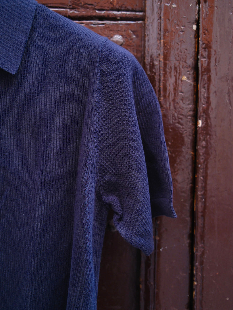 Jeordie's Polo Ice Crepe Sgranata Bleu