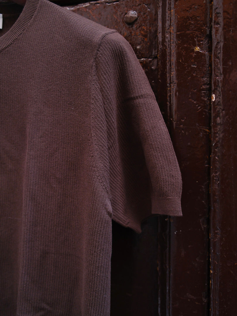 Jeordie's Maglia Cotton Ice Crepe Sgranato Cioccolata