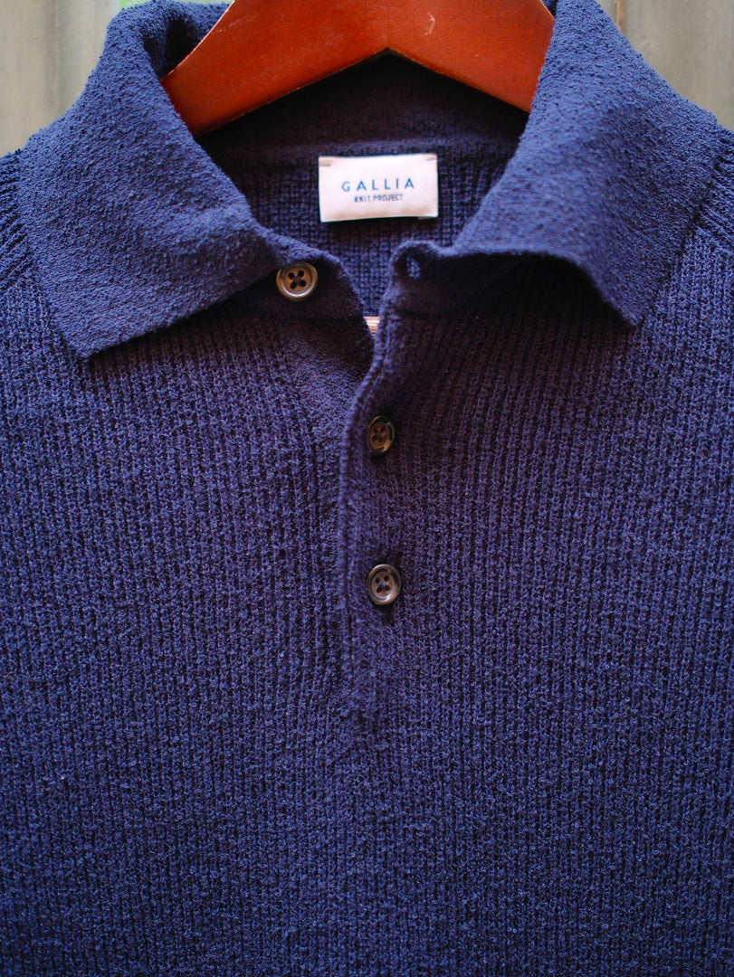 Gallia Knit Project Polo Kost Blu