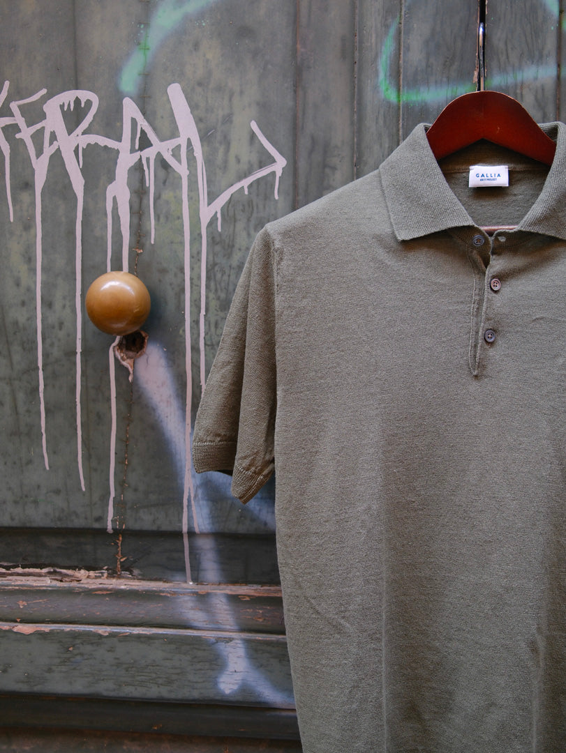 Gallia Knit Project Polo Kurt Lino/Cotone Verde