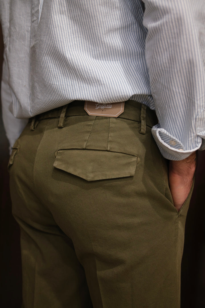 Gaffi & Co. Pantalone Cesare Canvas Militare