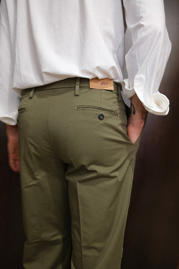 Gaffi & Co. Pantalone Osaka Pence Popeline Militare