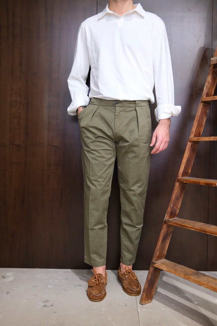 Gaffi & Co. Pantalone Osaka Pence Popeline Militare