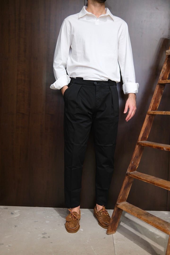 Gaffi & Co. Pantalone Osaka Pence Popeline Nero