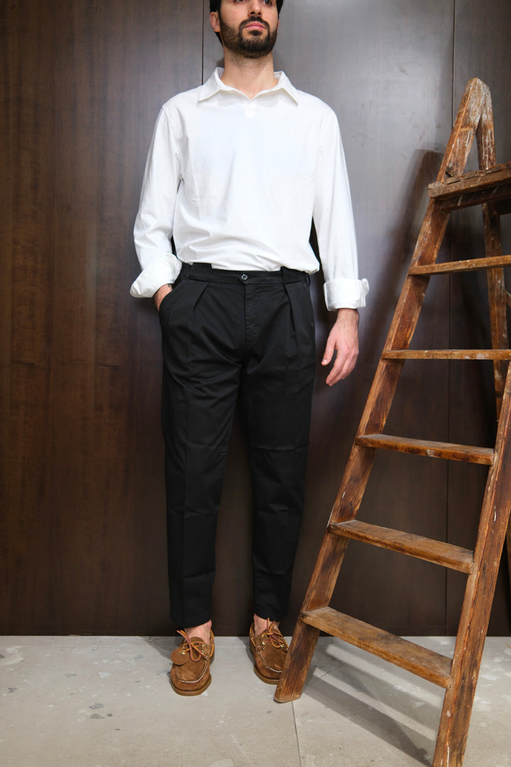 Gaffi & Co. Pantalone Osaka Pence Popeline Nero