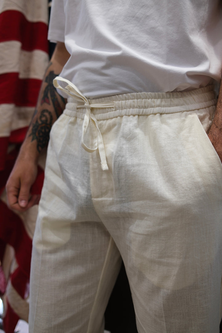 Gaffi & Co. Pantalone Jerry Lino Panna