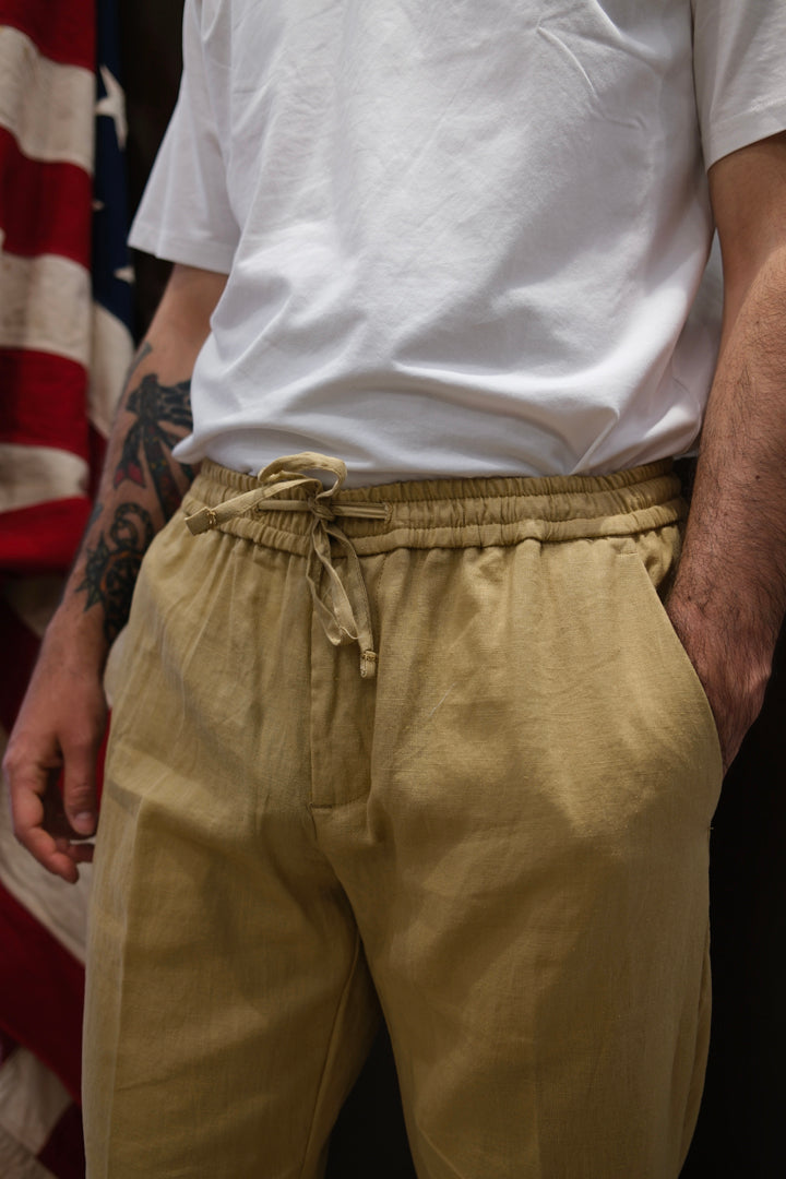 Gaffi & Co. Pantalone Jerry Lino Beige