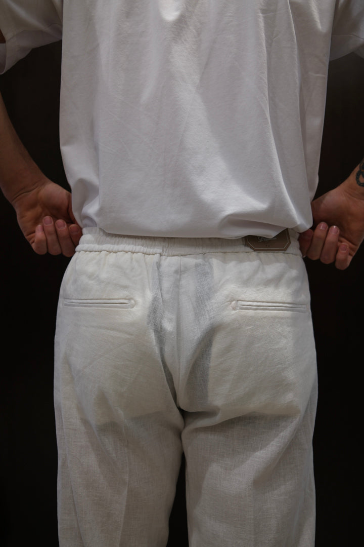 Gaffi & Co. Pantalone Jerry Lino Bianco