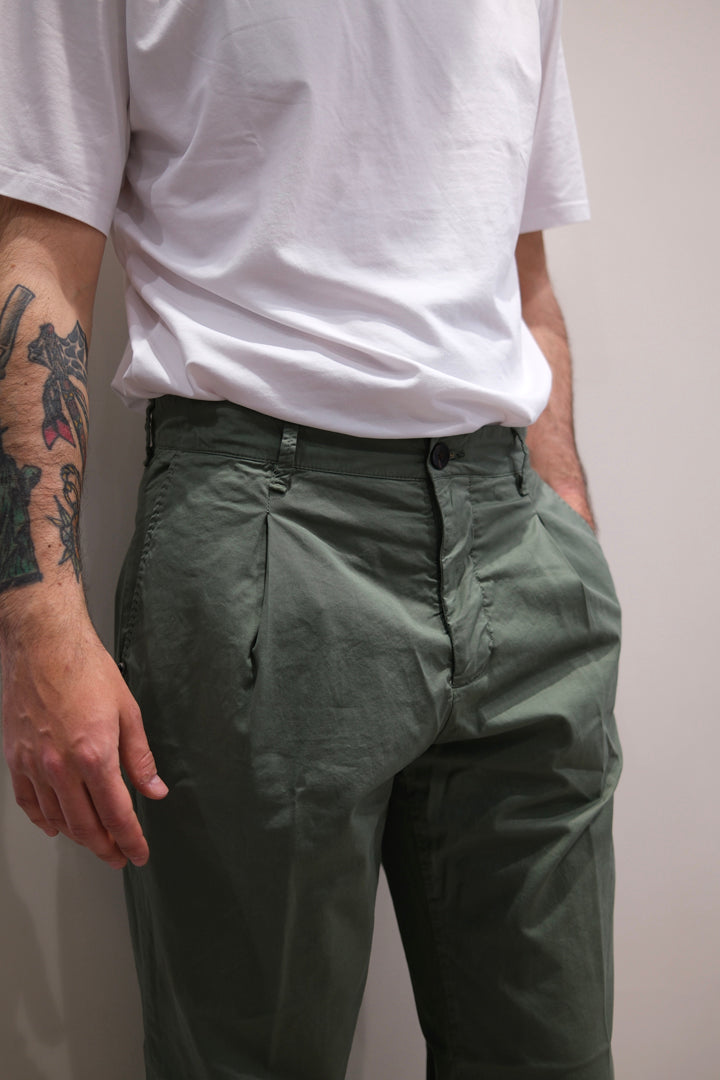 White Sand Pantalone Pence Oliva 26SU04