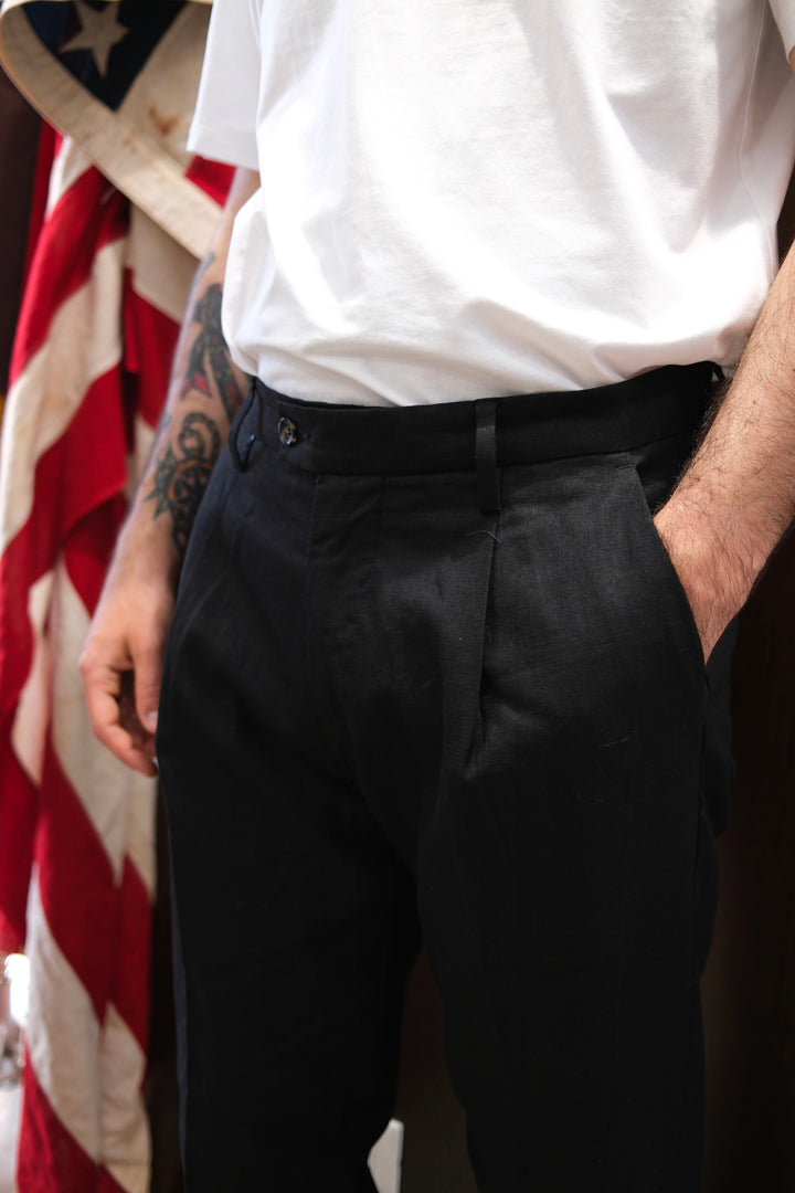 Gaffi & Co. Pantalone Dante Lino Nero
