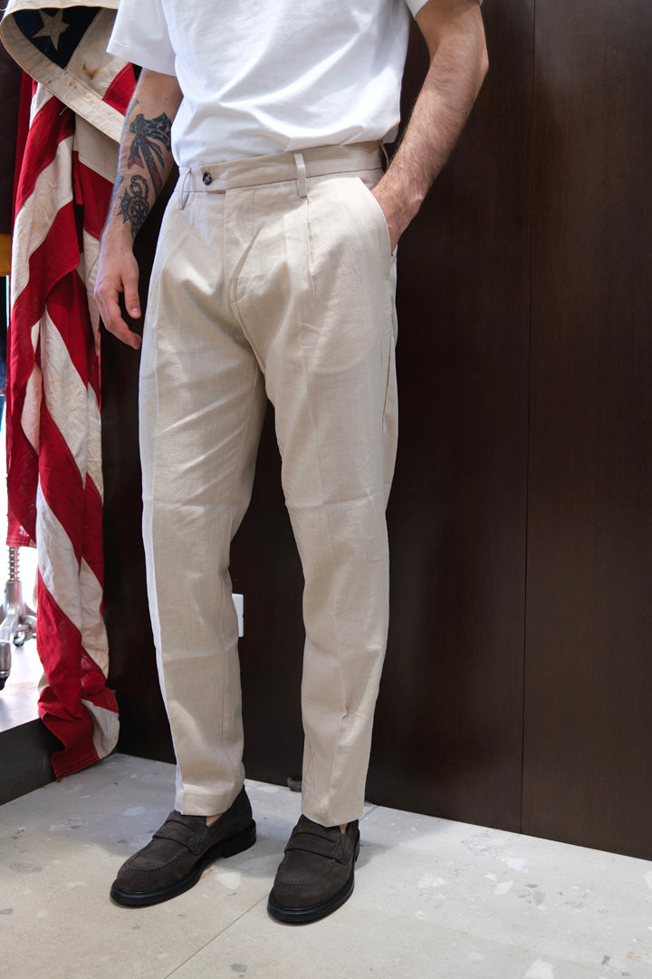 Gaffi & Co. Pantalone Dante Lino Sabbia