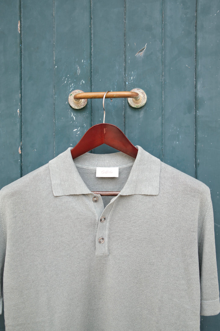 Gaffi & Co. Polo Bottoni Lino/Cotone Alga