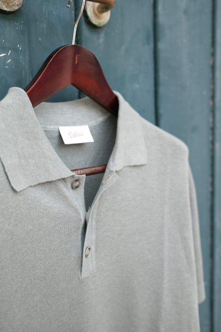 Gaffi & Co. Polo Bottoni Lino/Cotone Alga