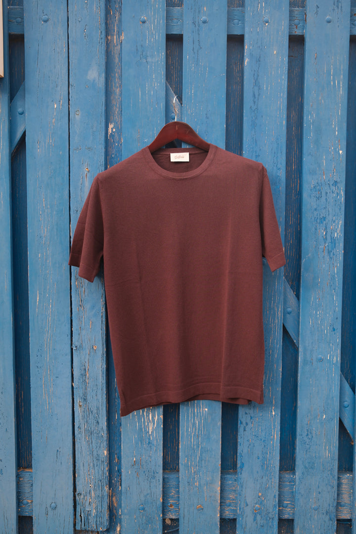 Gaffi & Co. T-Shirt Girocollo Cotone Crepe Moro