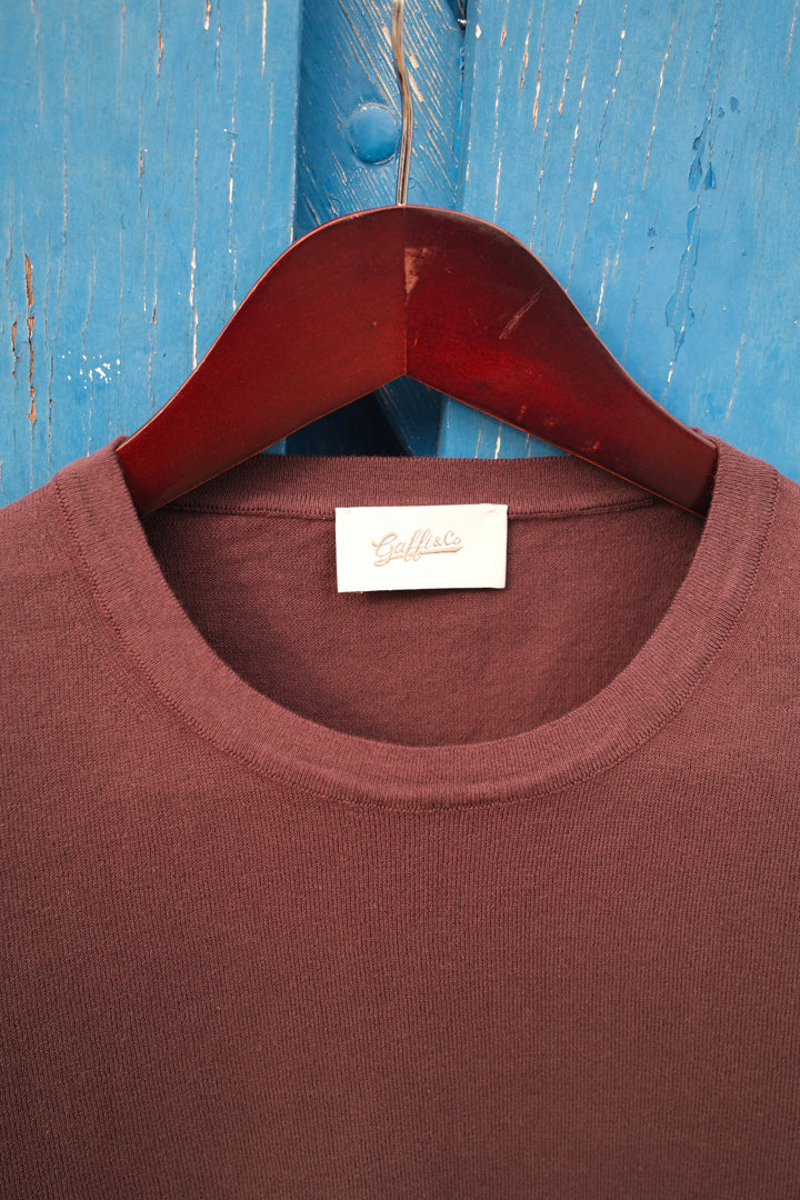 Gaffi & Co. T-Shirt Girocollo Cotone Crepe Moro