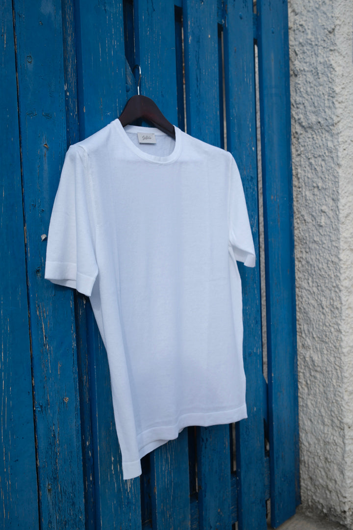 Gaffi & Co. T-Shirt Girocollo Cotone Crepe Latte