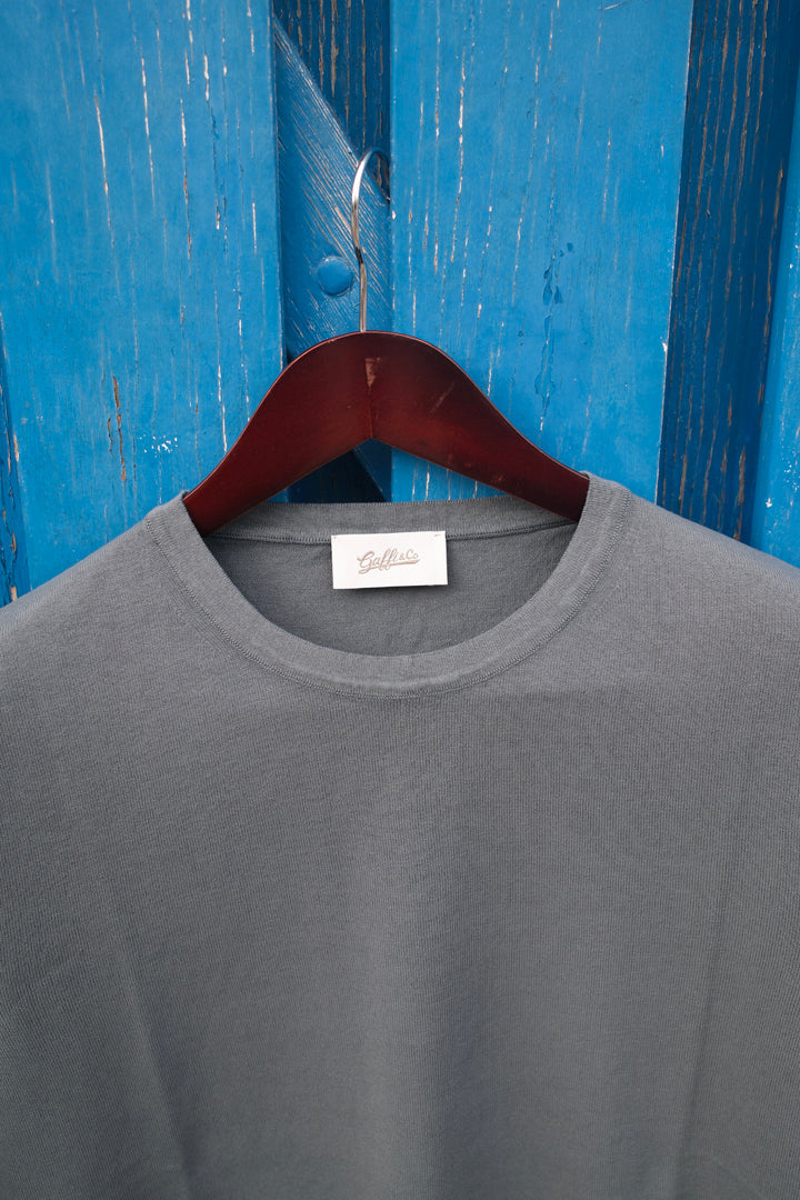 Gaffi & Co. T-Shirt Girocollo Cotone Crepe Piombo