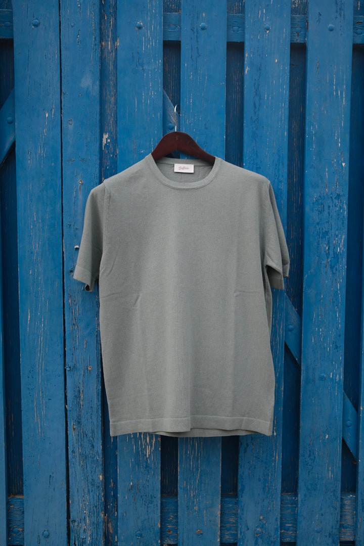 Gaffi & Co. T-Shirt Girocollo Cotone Crepe Alga