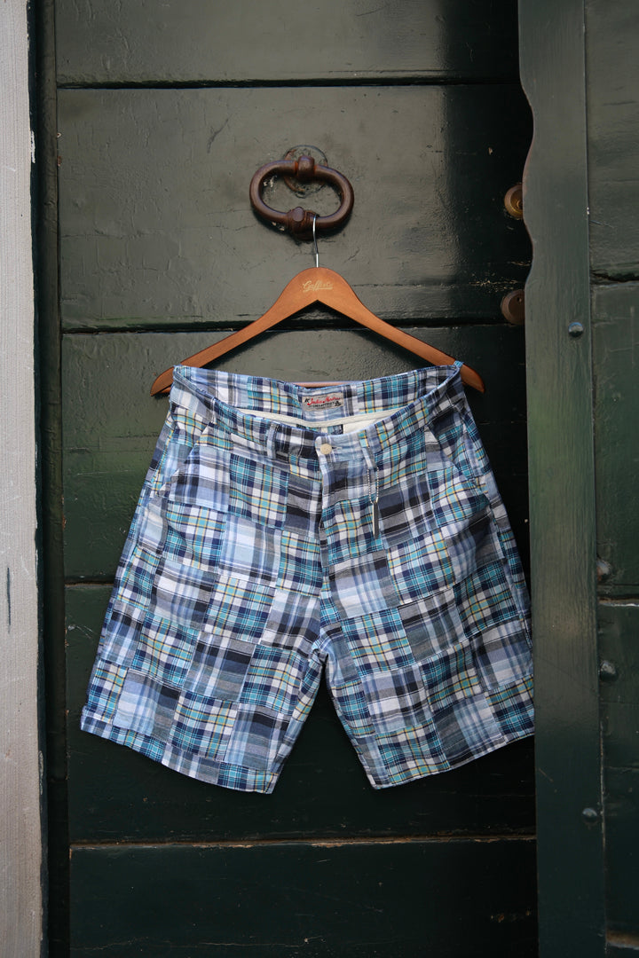 Chesapeake's Madras Boat Short Nantucket Patchwork Indigo