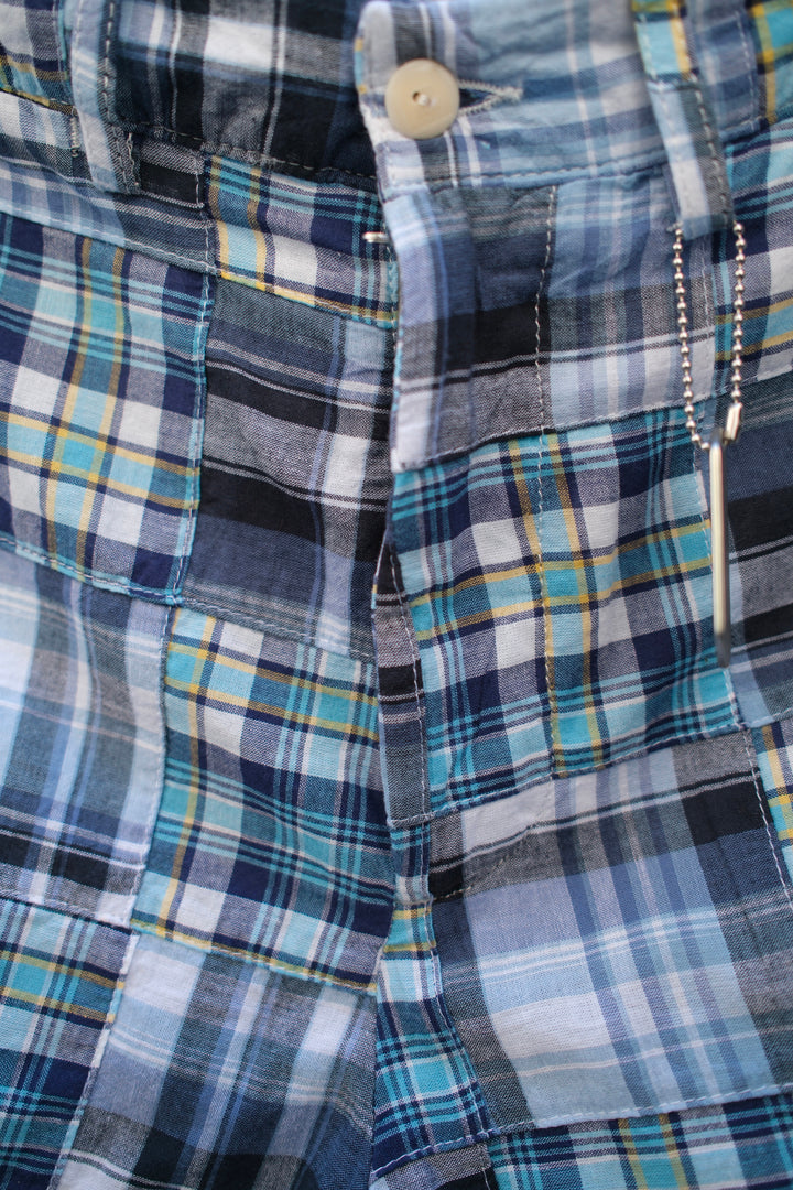 Chesapeake's Madras Boat Short Nantucket Patchwork Indigo