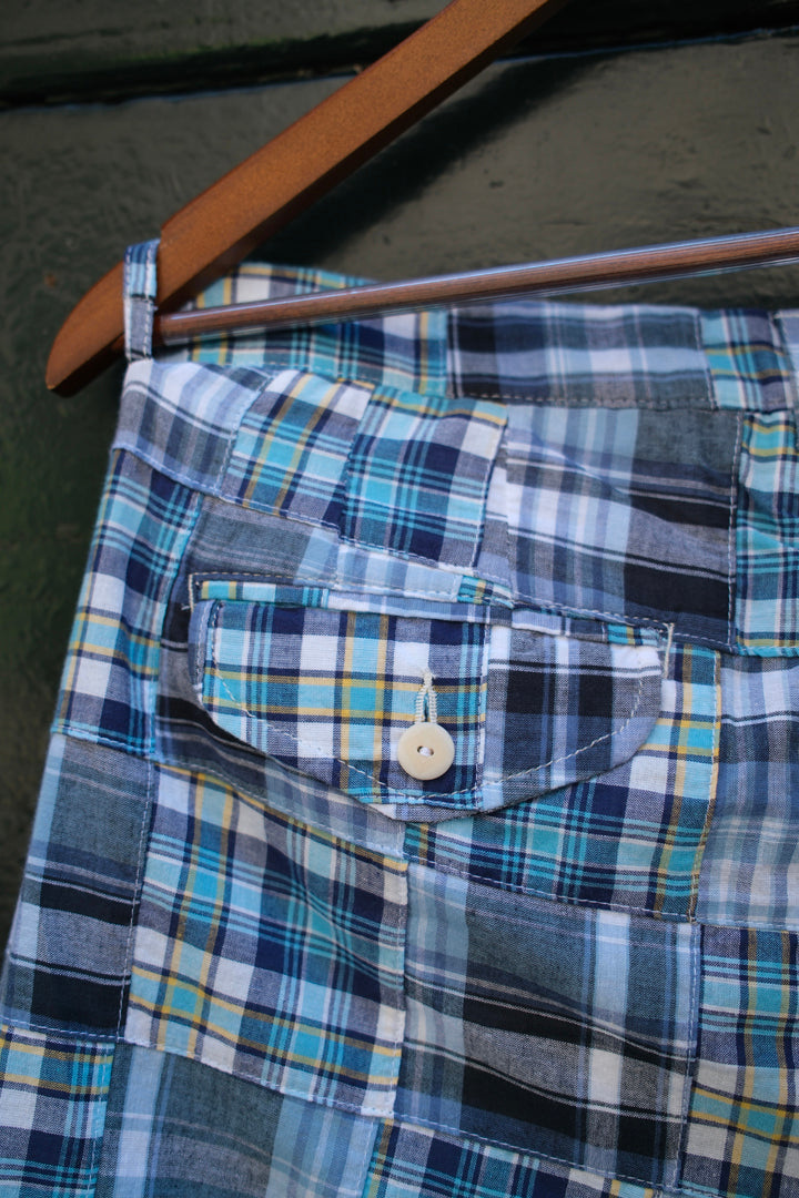 Chesapeake's Madras Boat Short Nantucket Patchwork Indigo