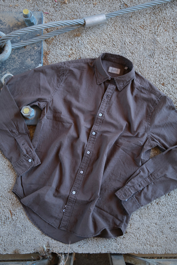 Gaffi & Co. Camicia Lino & Cotone Caffè