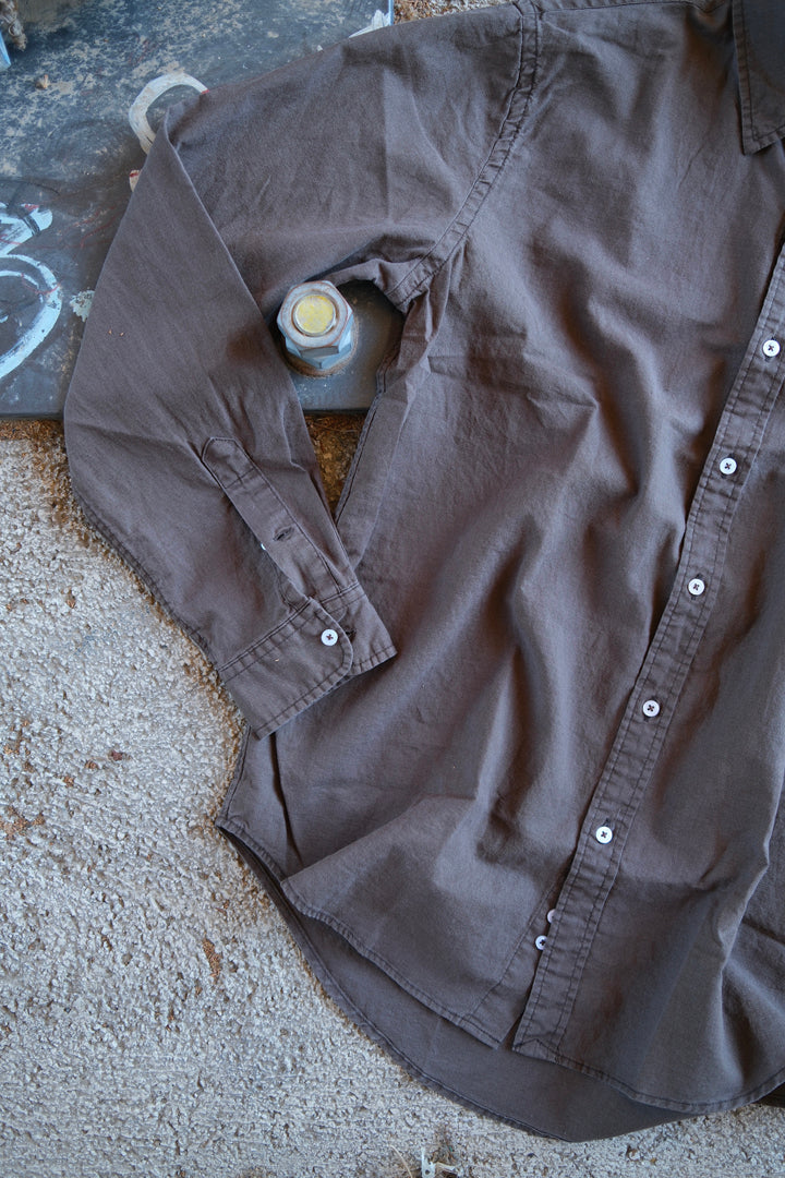 Gaffi & Co. Camicia Lino & Cotone Caffè