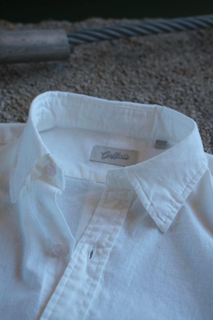 Gaffi & Co. Camicia Lino & Cotone Bianco