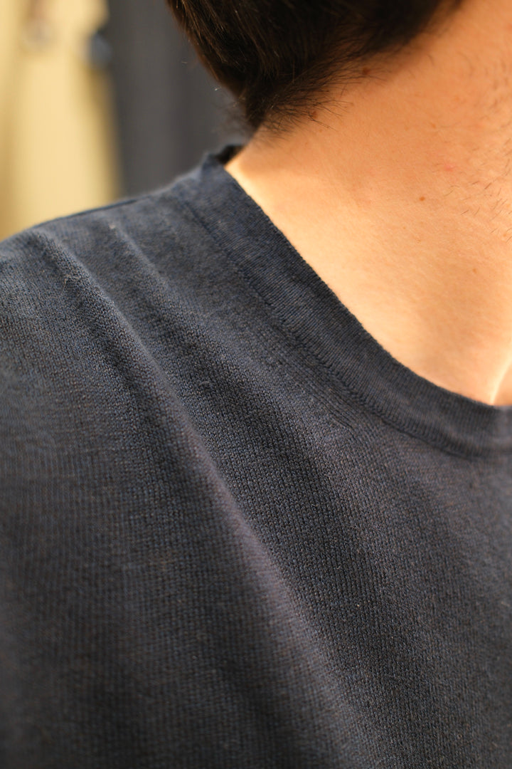 Gaffi & Co. T-Shirt Lino/Cot Blu