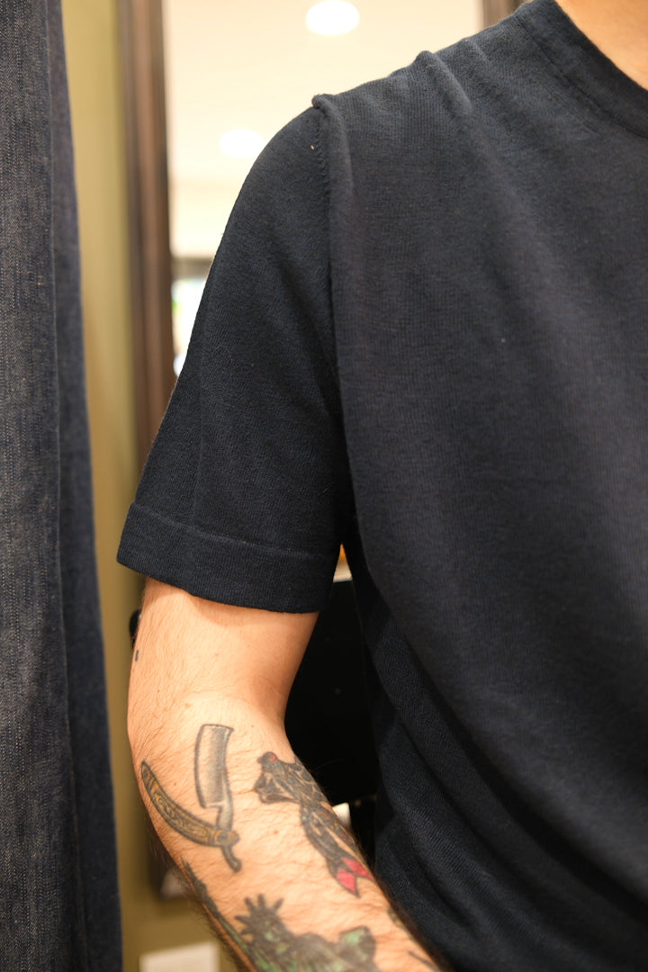 Gaffi & Co. T-Shirt Lino/Cot Blu