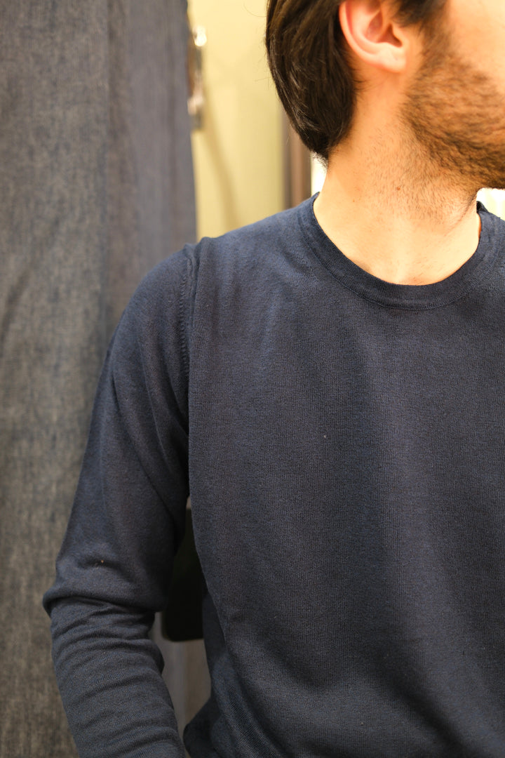 Gaffi & Co. T-Shirt Lino/Cot M/L Blu