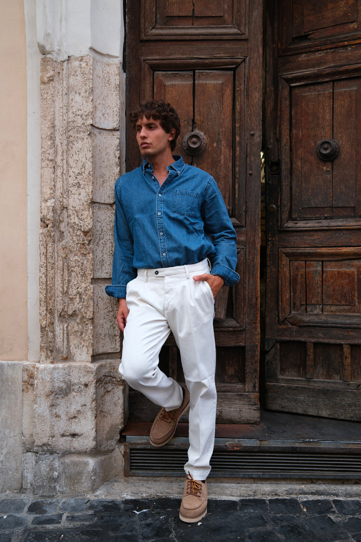 Gaffi & Co. Pantalone Dante Cotone Panna