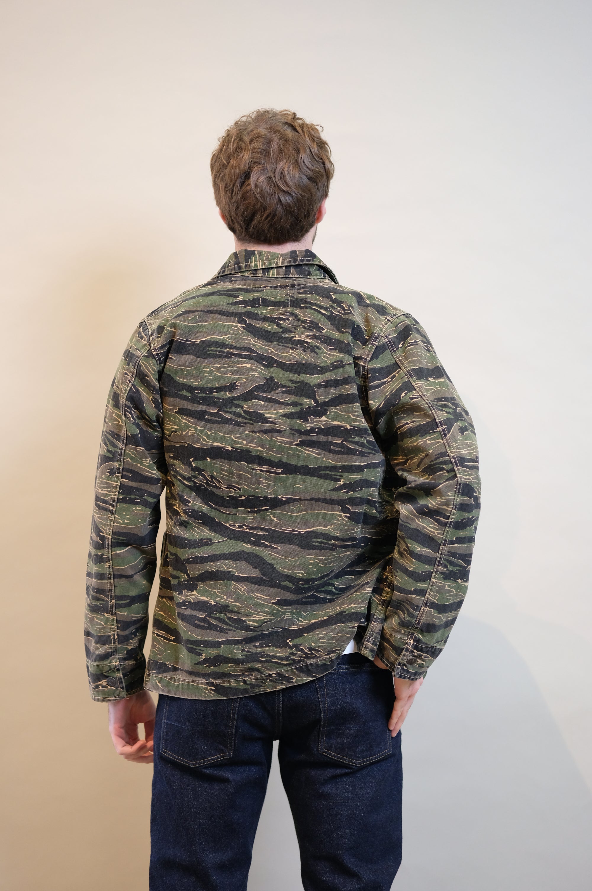 Chesapeake's Work Jacket Canvas St. Malo Tiger Stripe