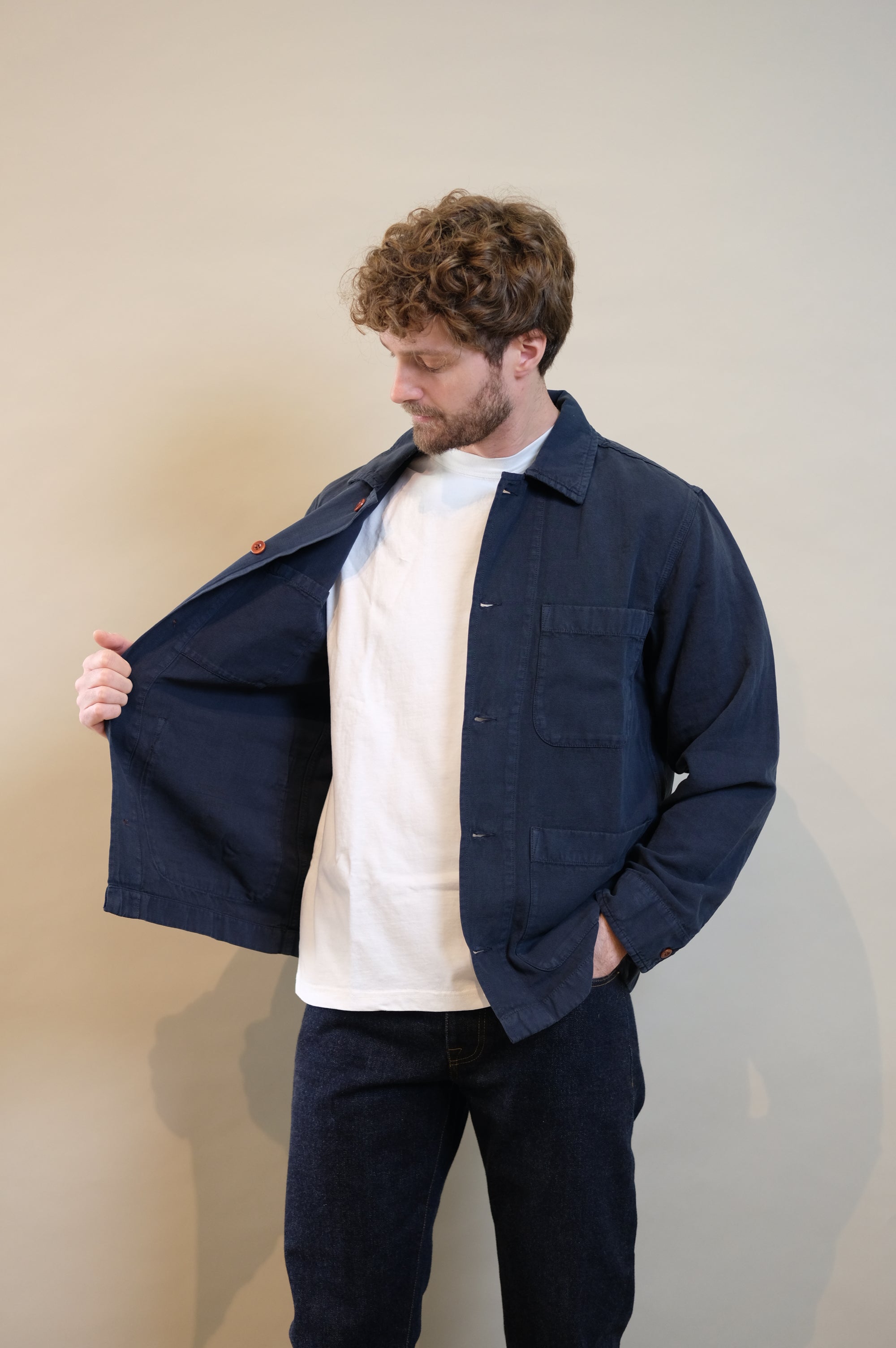 Chesapeake's Work Jacket Linen St.Malo Navy