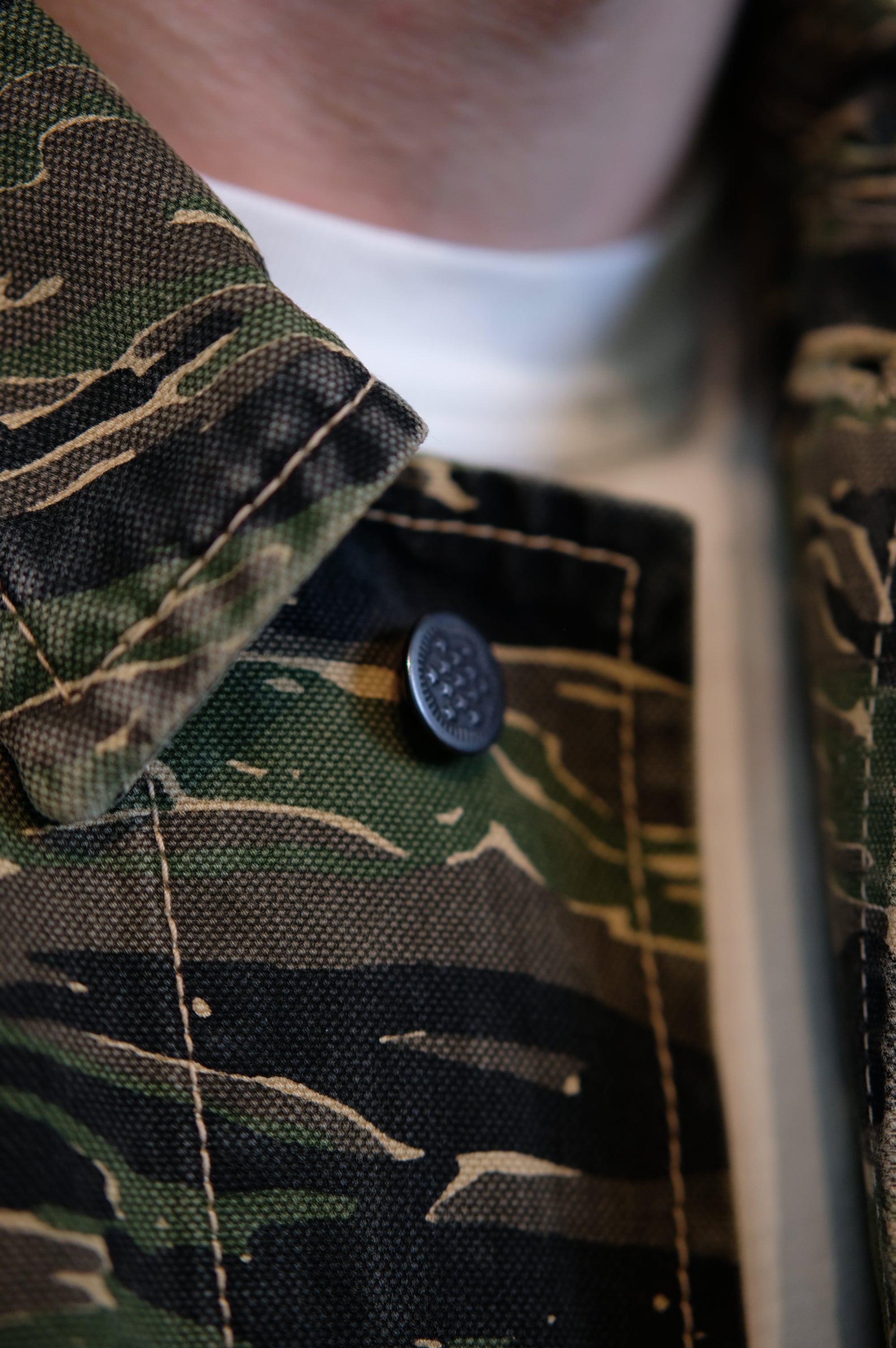 Chesapeake's Work Jacket Canvas St. Malo Tiger Stripe