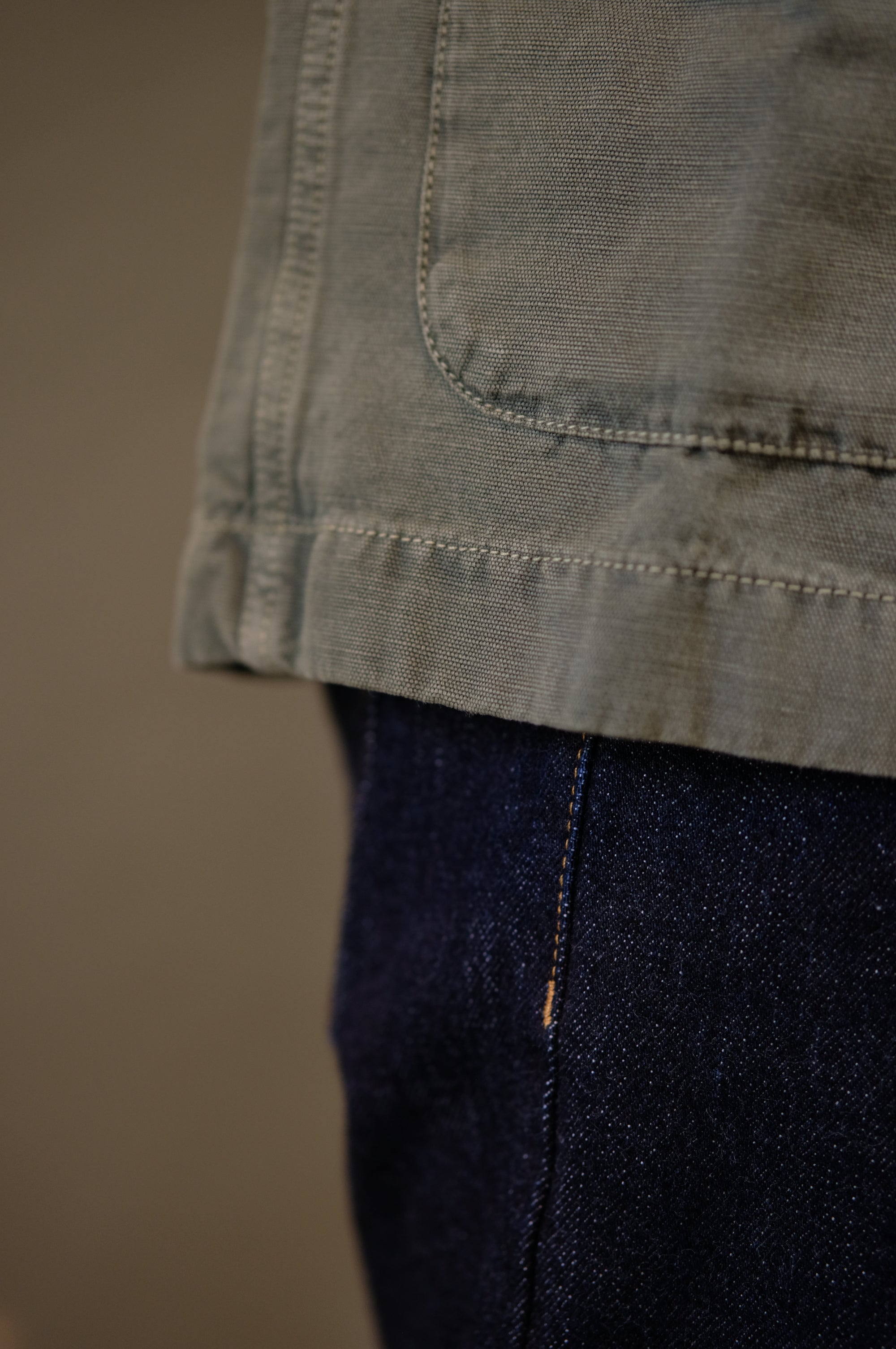 Chesapeake's Work Jacket Linen St.Malo Military Green