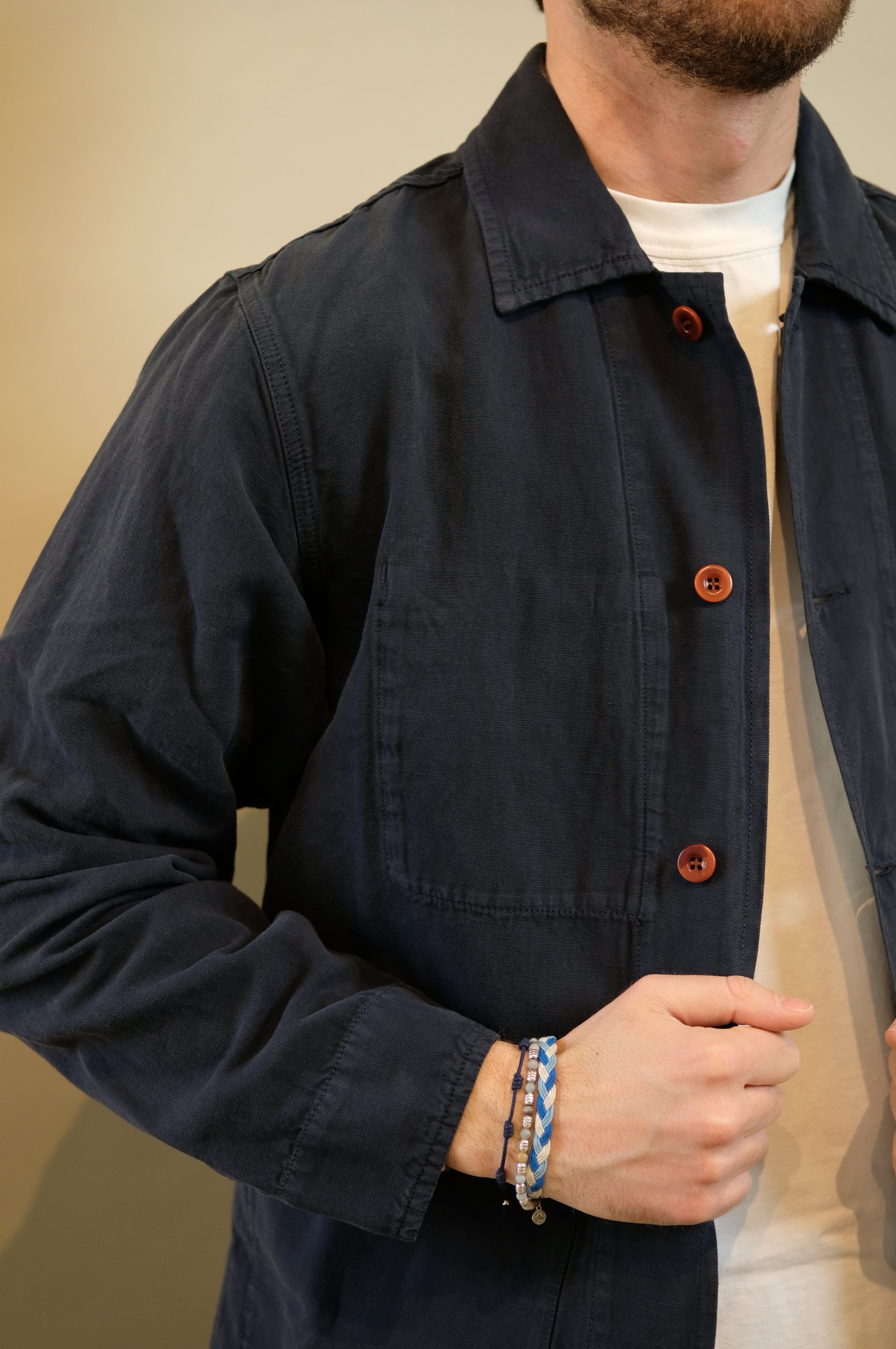 Chesapeake's Work Jacket Linen St.Malo Navy