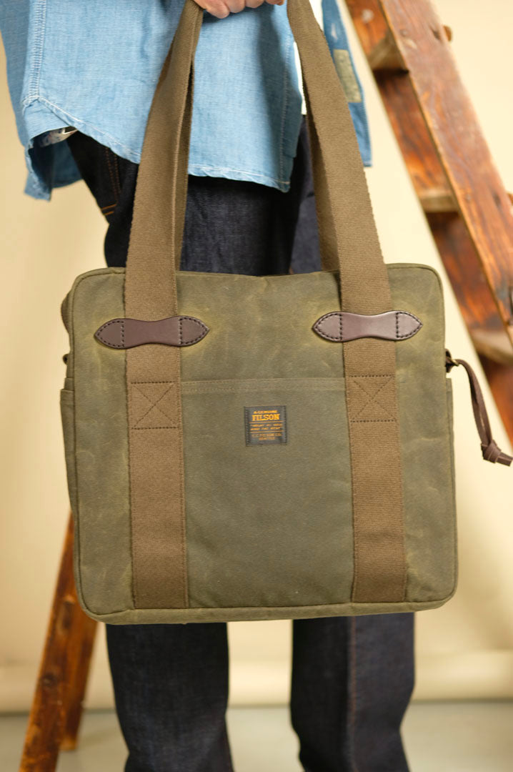 Filson Tote Bag Tin Cloth Otter Green